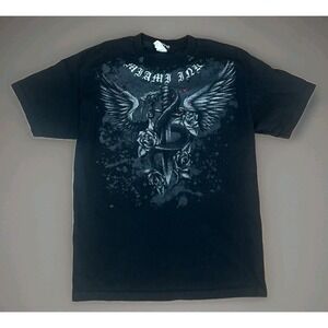 Vintage Y2K Miami Ink Snake & Dagger T Shirt Men's Large Affliction Style Black